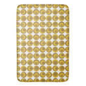 Mid-Century Modern Mustard Gold Retro Geo Pattern Badmat (Voorkant Verticaal)