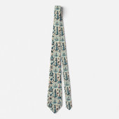 Mid Century Modern Nautical Themed Neck Tie Stropdas (Voorkant)