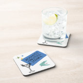 Mid Century Modern Neon Cocktail Lounge Naam Bier Onderzetter (Rechterzijde)