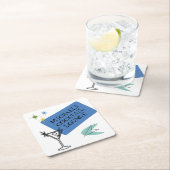 Mid Century Modern Neon Cocktail Lounge Naam Kartonnen Onderzetters (Insitu)