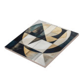 Mid-Century Modern Neutral Gold Circle Geometric Tegeltje (Zijkant)