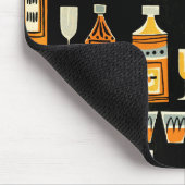 Mid-Century modern Night Life Pattern Muismat (Hoek)