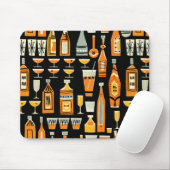 Mid-Century modern Night Life Pattern Muismat (Met muis)