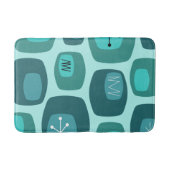 Mid Century Modern Oblangen Turquoise Badmat (Voorkant)