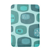Mid Century Modern Oblangen Turquoise Badmat (Voorkant Verticaal)