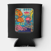 'Mid-Century Modern Ocean Aquatic' schilderij op e Blikjeskoeler (Voorkant)