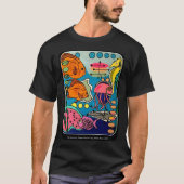 'Mid-Century Modern Ocean Aquatic' schilderij op e T-shirt (Voorkant)