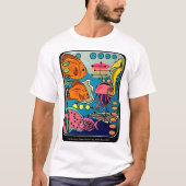 'Mid-Century Modern Ocean Aquatic' schilderij op e T-shirt (Voorkant)