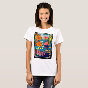 'Mid-Century Modern Ocean Aquatic'-schildering op  T-shirt