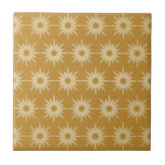 Mid-Century Modern Ochre Gold Starburst Pattern Tegeltje<br><div class="desc">Het moderne, geïnspireerde ontwerp uit de midden-eeuw met een patroon van retro starbursts op een gouden achtergrond. Eenvoudig, schoon modern design. Creëer uw eigen douanepatroon door een nieuw afbeelding te uploaden, of gebruik de "contact deze ontwerper"knoop voor hulp. Om uw eigen gepatenteerde ontwerp te creëer: 1. Selecteer personaliseren deze sjabloon....</div>