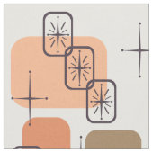 Mid Century Modern Orange Brown Stof (Close Up)