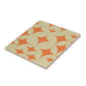 Mid Century Modern Oranje diamant Tegeltje (Zijkant)