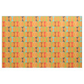 Mid Century Modern Oranje Pattern Cotton Fabric Stof (Yard (91,4 cm))