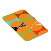 Mid Century Modern Oranje Pattern Magnet Magneet (Rechterzijde)