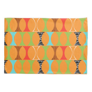 Mid Century Modern Oranje Pattern Pillowcase Kussensloop