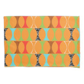 Mid Century Modern Oranje Pattern Pillowcase Kussensloop (Voorkant)
