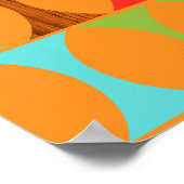 Mid Century Modern Oranje Pattern Poster (Hoek)