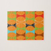 Mid Century Modern Oranje Pattern Puzzle Legpuzzel (Horizontaal)