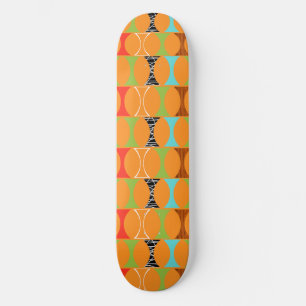 Mid Century Modern Oranje Pattern Skateboard