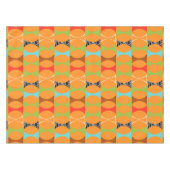 Mid Century Modern Oranje Pattern Tablecloth Tafelkleed (Voorkant (Horizontaal))
