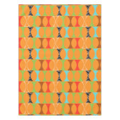 Mid Century Modern Oranje Pattern Tablecloth Tafelkleed (Voorkant)