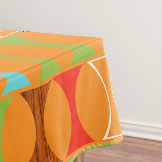 Mid Century Modern Oranje Pattern Tablecloth Tafelkleed (Voorbeeld)