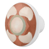 Mid Century Modern Organisch Patroon Terracotta Mu Keramische Knop (Rechts)