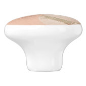 Mid Century Modern Organisch Patroon Terracotta Mu Keramische Knop (Zijkant)