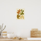 Mid Century Modern Organische Abstractie Poster (Keuken)