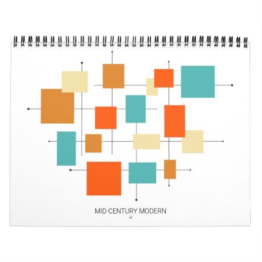 Mid Century Modern Originele Retro Art Kalender (Hoes)