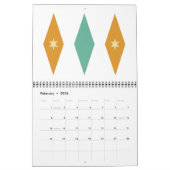 Mid Century Modern Originele Retro Art Kalender (Feb 2026)