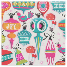 Mid-Century Modern Ornamenten Kerststof Stof