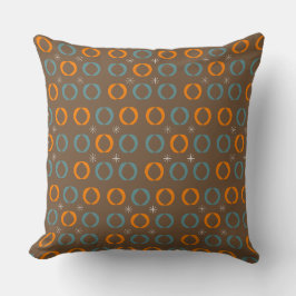 Mid Century Modern, Ovalen, Sterren Blauwgroen Sin Kussen