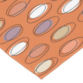 Mid Century Modern Ovaleporen Sinaasappel Korte Tafelloper (Hoek)