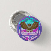 Mid Century Modern Owl Ronde Button 3,2 Cm (Voorkant /achterkant)