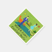 Mid Century Modern Paar Papieren servetten (Hoek)