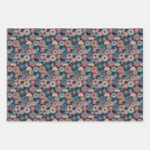 Mid Century Modern Paisley Flower Pattern Wrapping Inpakpapier Vel (Voorkant)