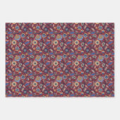 Mid Century Modern Paisley Pattern Inpakpapier Vel (Voorkant)