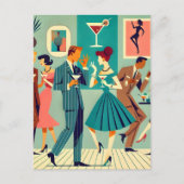 Mid Century Modern Party De Martini Dans Briefkaart (Voorkant)