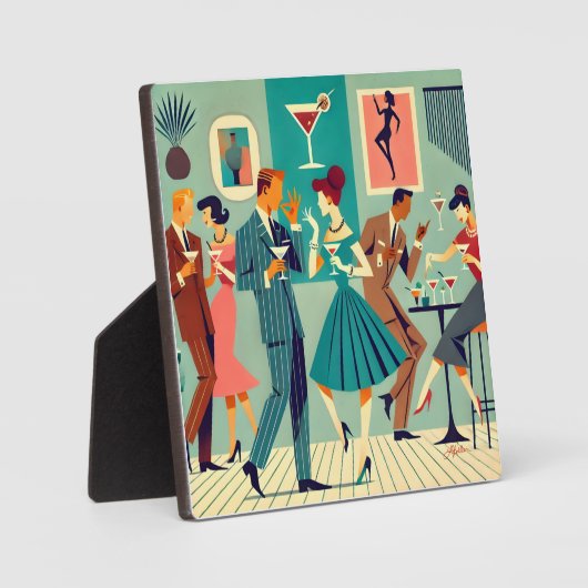 Mid Century Modern Party De Martini Dans Fotoplaat (Voorkant)