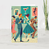 Mid Century Modern Party De Martini Dans Kaart (Voorkant)