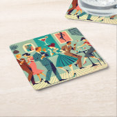 Mid Century Modern Party De Martini Dans Kartonnen Onderzetters (Schuin)