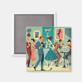 Mid Century Modern Party De Martini Dans Magneet (Voorkant / Achterkant)