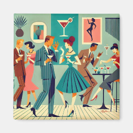 Mid Century Modern Party De Martini Dans Magneet