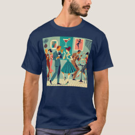 Mid Century Modern Party De Martini Dans T-shirt