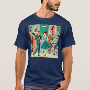 Mid Century Modern Party De Martini Dans T-shirt