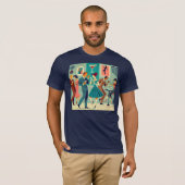 Mid Century Modern Party De Martini Dans T-shirt (Voorkant volledig)