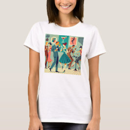 Mid Century Modern Party De Martini Dans T-shirt