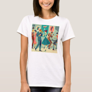 Mid Century Modern Party De Martini Dans T-shirt