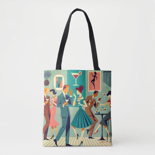 Mid Century Modern Party De Martini Dans Tote Bag (Voorkant)